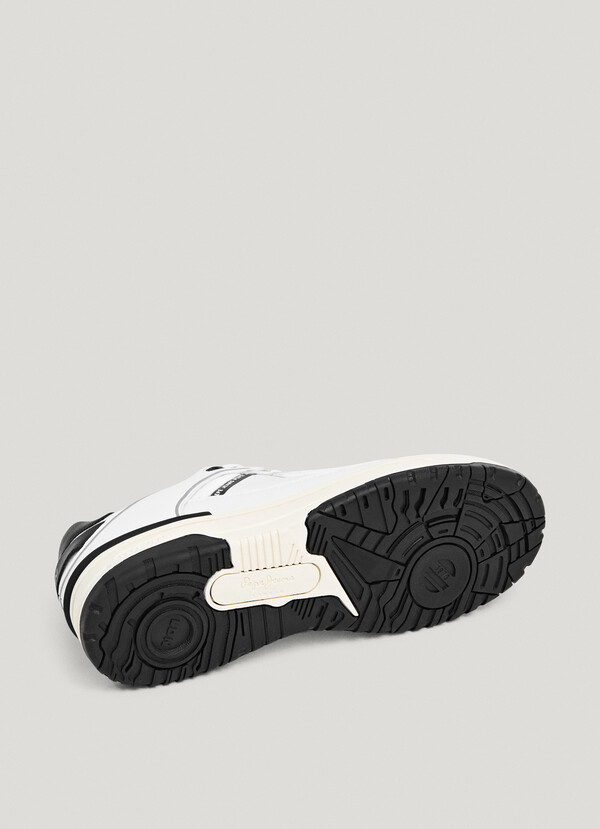 LEATHER TRAINERS WITH CUPSOLE SOLE