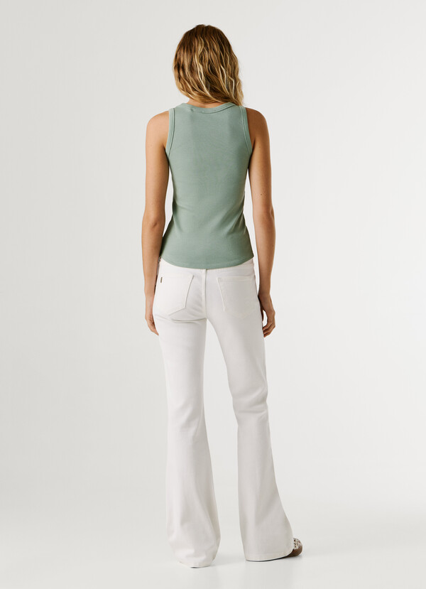 SLEEVELESS RIBBED TOP
