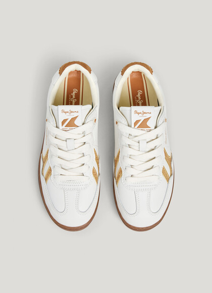 RETRO LEATHER TRAINERS