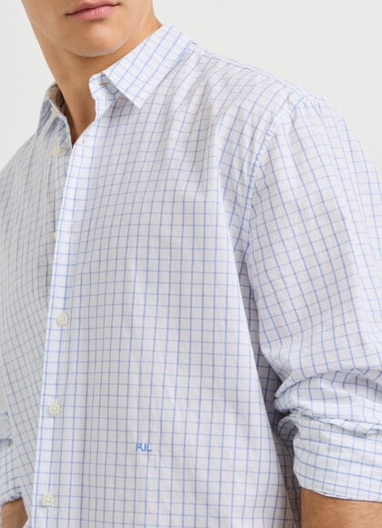 CHECKED POPLIN SHIRT CASUAL FIT