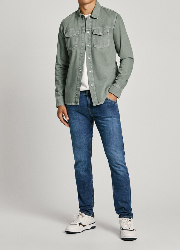TAPER FIT MID-RISE JEANS - SPIKE