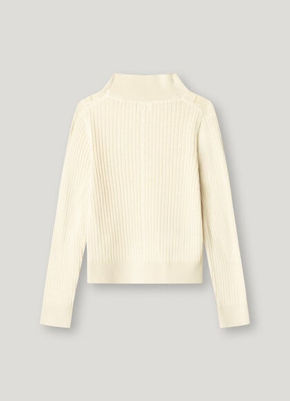 PERKINS COLLAR RIBBED JUMPER