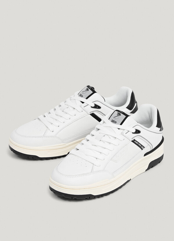 LEATHER TRAINERS WITH CUPSOLE SOLE