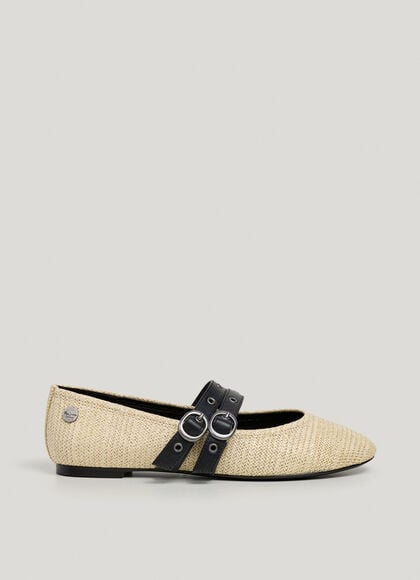 BALLET FLATS WITH DOUBLE STRAP
