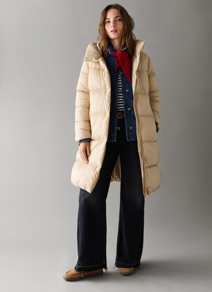 LONG PADDED WATERPROOF PUFFER JACKET