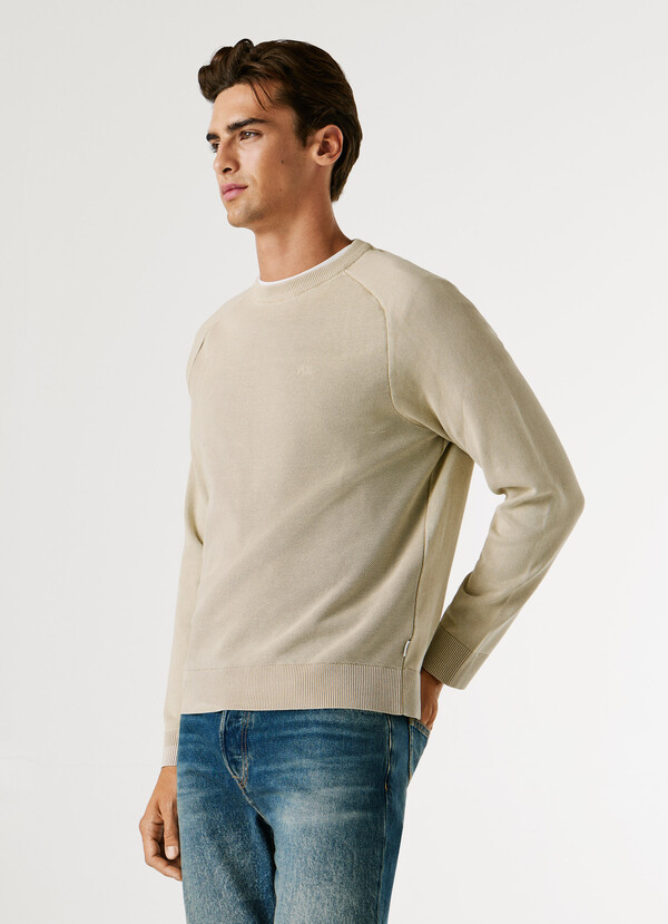 CREW NECK PIQU&Eacute; JUMPER