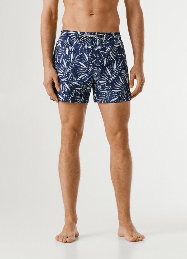 SWIM SHORTS WITH LEAF PRINT