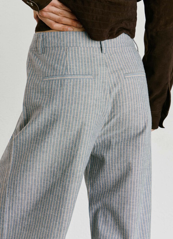 STRAIGHT STRIPED TROUSERS