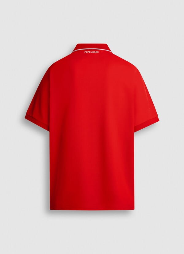 PRINTED LOGO PIQUE POLO SHIRT