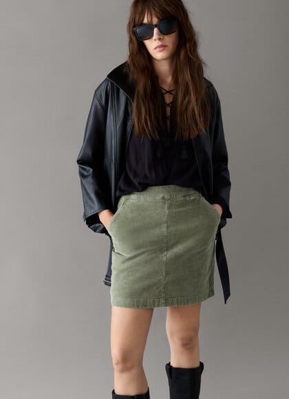 SUEDE MINI SKIRT