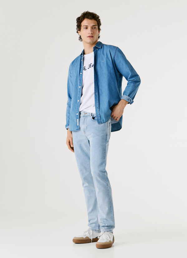 SLIM FIT MID-RISE JEANS - HATCH