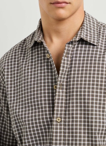 REGULAR FIT CHECKED POPLIN SHIRT