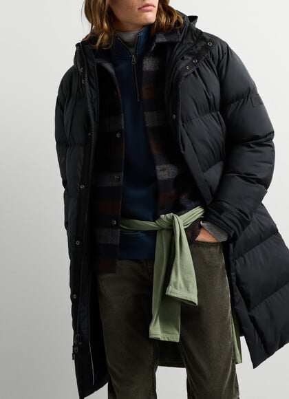 LONG PUFFER JACKET WITH HOOD