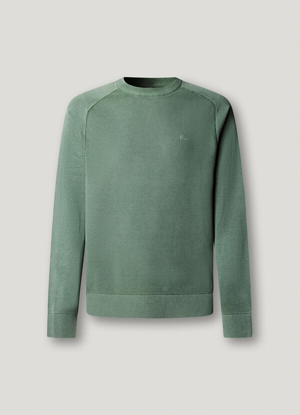 CREW NECK PIQU&Eacute; JUMPER