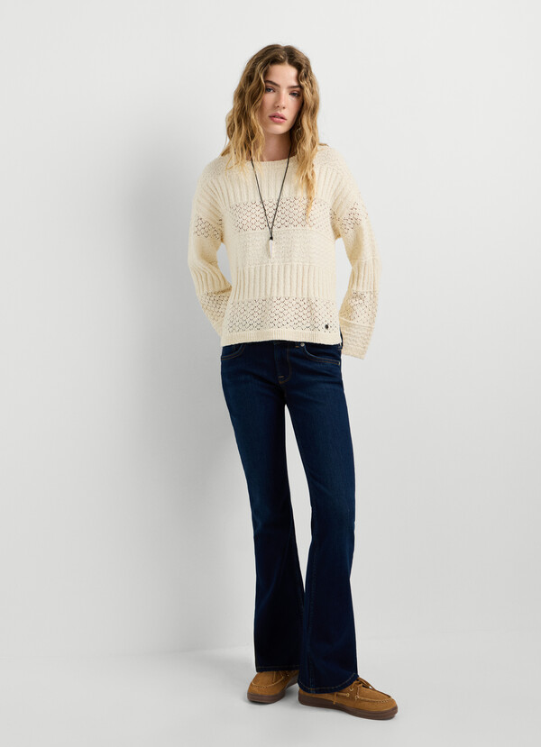 LOW-RISE FLARE FIT JEANS - PIMLICO