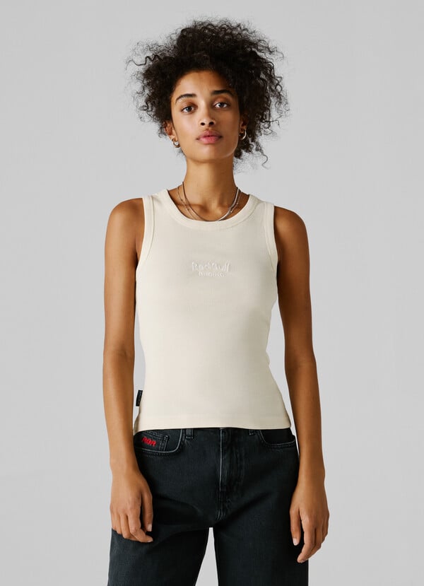 SLEEVELESS RIBBED TOP