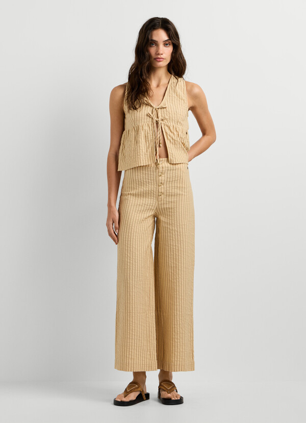 STRAIGHT TWILL TROUSERS