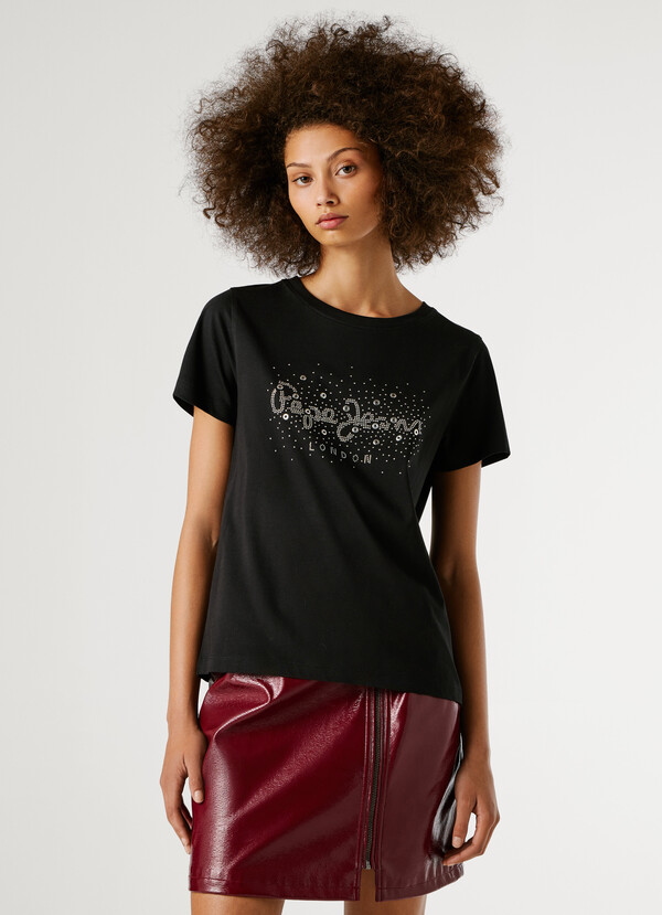 STRASS LOGO T-SHIRT