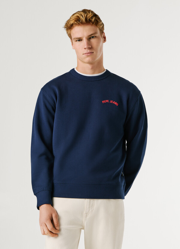 CREW NECK BACK PRINT SWEATSHIRT