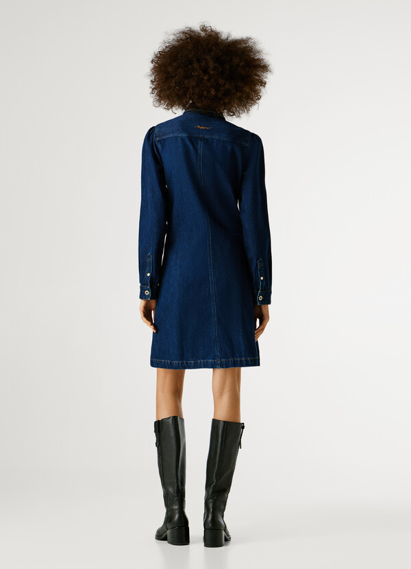 REGULAR FIT DENIM MINI DRESS