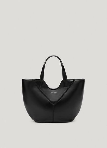 LEATHER EFFECT SHOULDER BAG