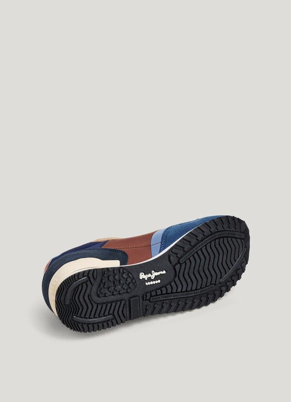 LEATHER TRAINERS WITH SUEDE DETAILS - LONDON