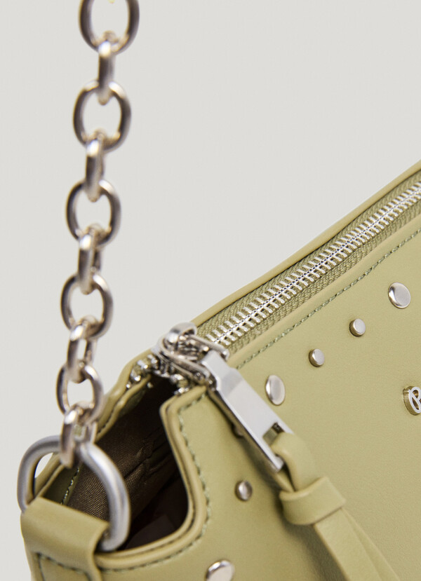 LEATHER EFFECT SHOULDER BAG