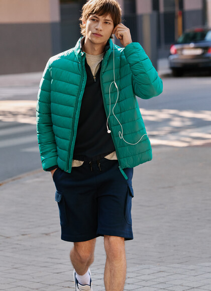 PADDED HIGH NECK PUFFER JACKET