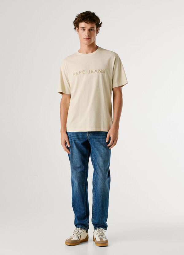REGULAR FIT T-SHIRT WITH EMBROIDERED LOGO