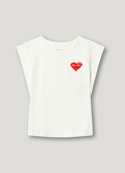 PRINTED SLEEVELESS T-SHIRT