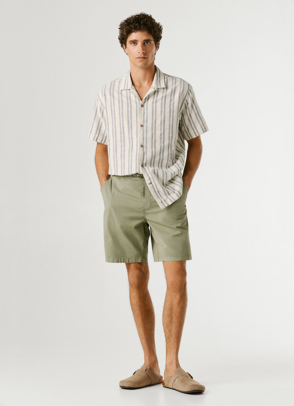 RELAXED FIT POPLIN SHORTS
