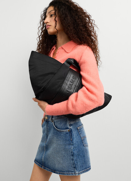 ZIP CLOSURE SHOPPER BAG