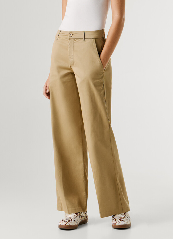 STRAIGHT MID-RISE TROUSERS