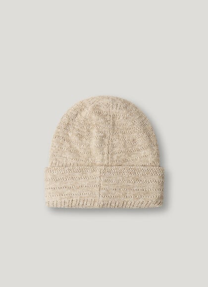 POINTELLE KNIT HAT WITH LOGO