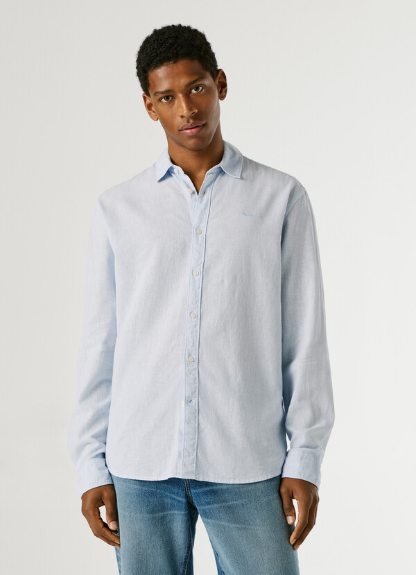 REGULAR FIT GARMENT DYED SHIRT