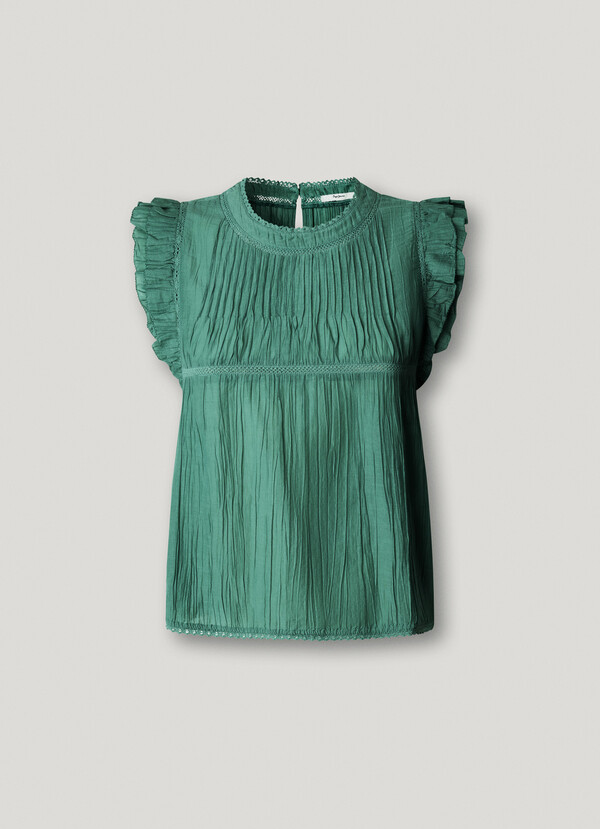 PLEATED DETAILS BLOUSE