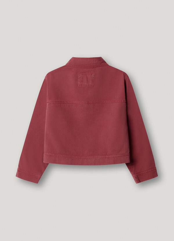 CHAQUETA CUELLO PICO TE&Ntilde;IDA EN PRENDA