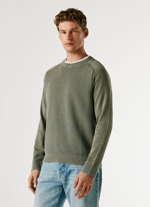 CREW NECK PIQU&Eacute; JUMPER