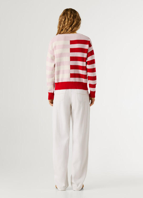 STRIPED KNIT CARDIGAN