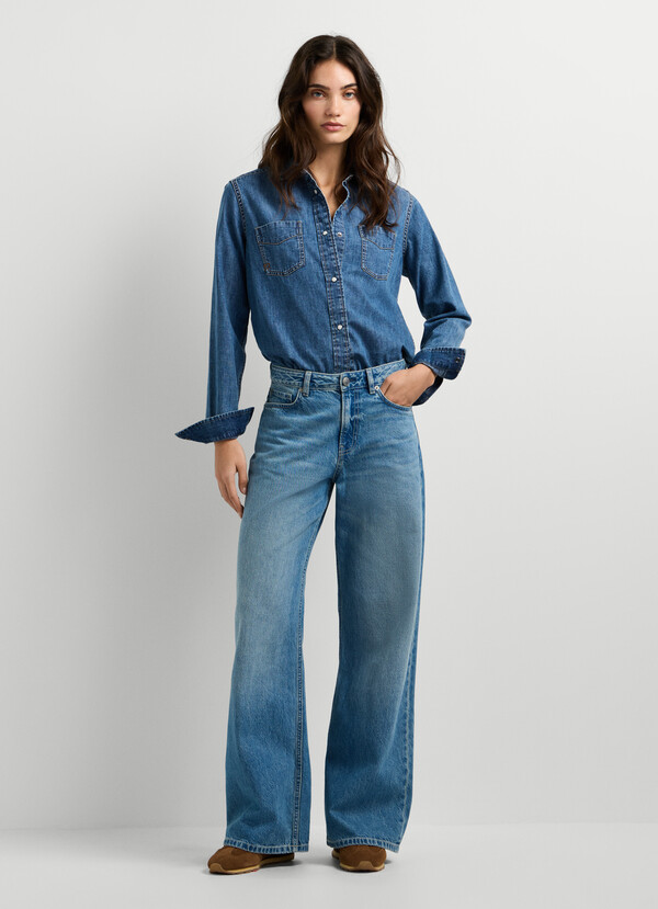 LINA- HIGH-RISE WIDE FIT JEANS