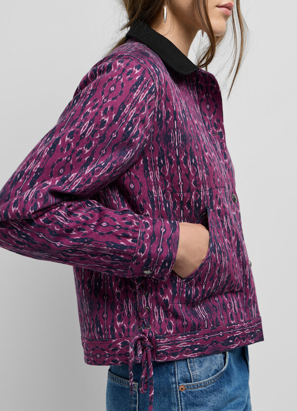 PRINTED SHIRT COLLAR JACKET