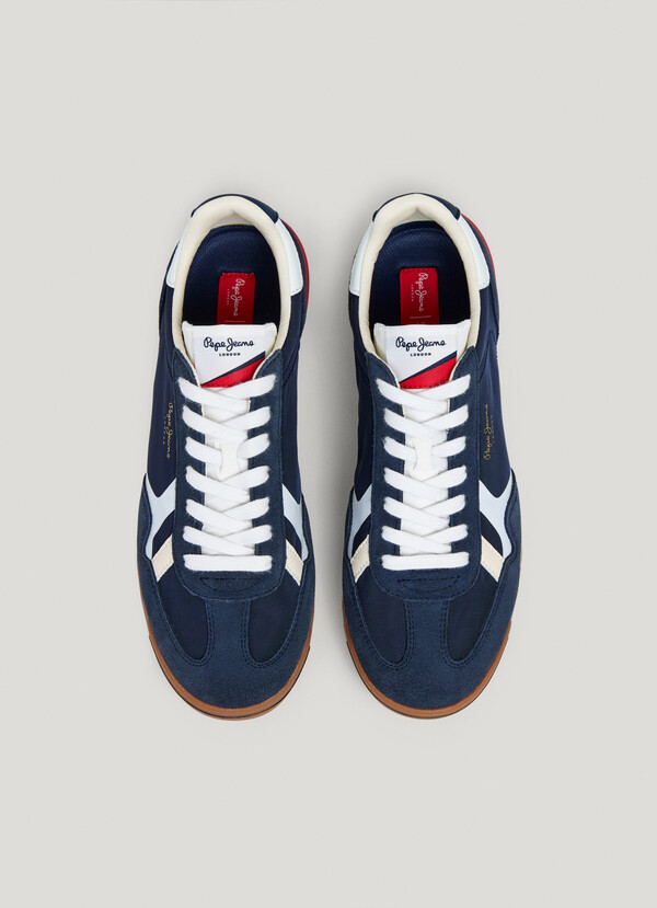 SNEAKERS RETR&Ograve; CON DETTAGLI IN CAMOSCIO - MARVIN