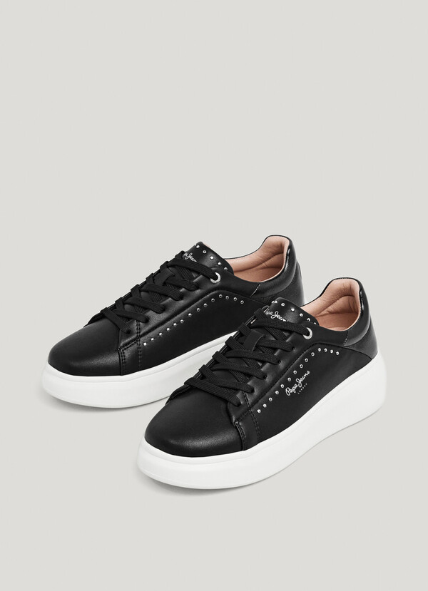 LEATHER TRAINERS WITH STUDS