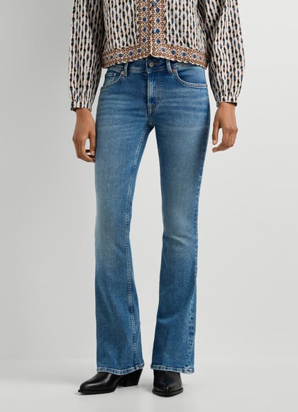 LOW-RISE FLARE FIT JEANS - PIMLICO
