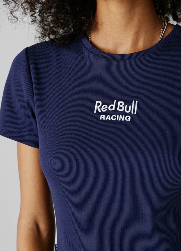 RIBBED LOGO EMBROIDERED T-SHIRT