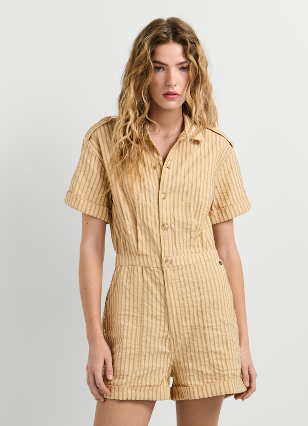 STRIPED MINI JUMPSUIT