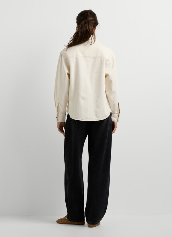 RELAXED FIT DENIM OVERSHIRT