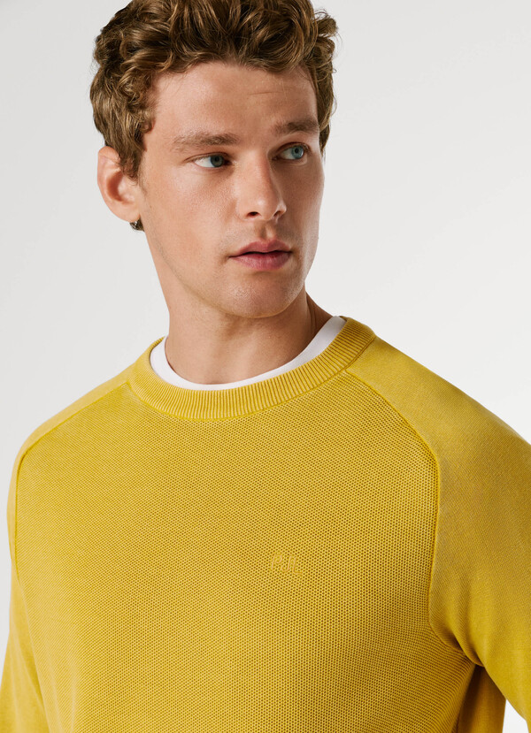 CREW NECK PIQU&Eacute; JUMPER