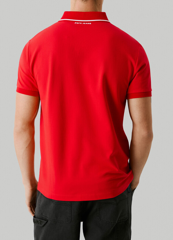 PRINTED LOGO PIQUE POLO SHIRT