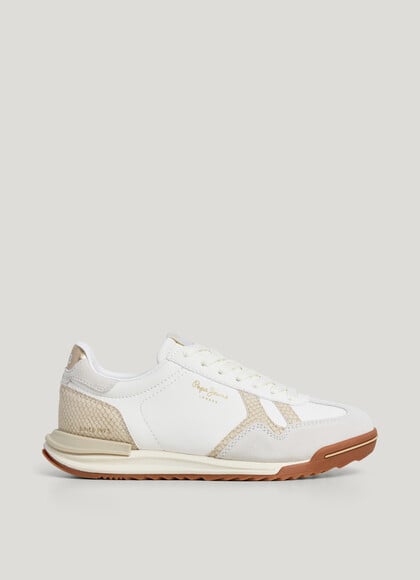 MARVIN - RETRO TRAINERS WITH ANIMAL PRINT DETAILS